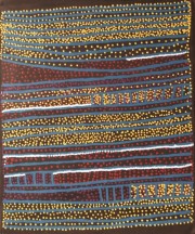 Shorty Jangala Robertson Ngapa Jukurrpa (Water Dreaming) - Puyurru 2010 acrylic on linen 91 x 76 cm 4656/10