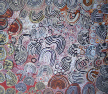 Naata Nungurrayi Marrapinti ASAANN1405 2005 180x150cm Acrylic paints on linen SOLD
