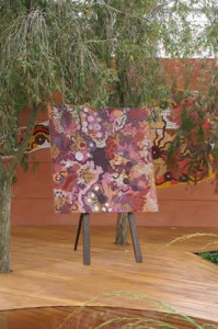 Gabriella Possum painting that was presented to HRH Queen Elizabeth II on 21st May 2008 at the Chelsea Flower Show.